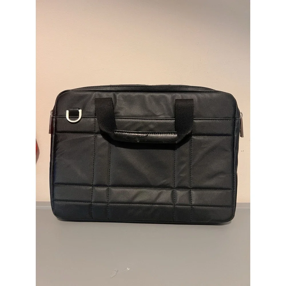 KNOMO London Padded Black Nylon Laptop Briefcase Fits 15